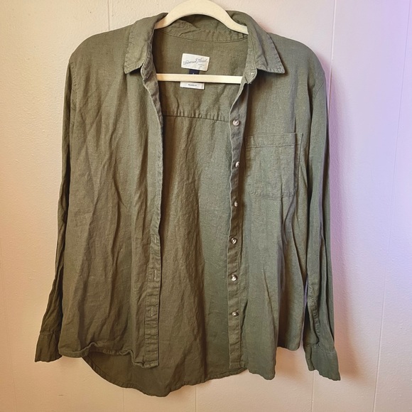 Forest Green Button Down - Picture 3 of 3